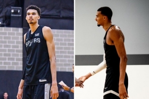 确实在增肌！ESPN晒菜鸟赛季的文班与其现今对比：这是个过程